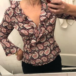 Etcetera 100% Silk Paisley Blouse